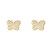 Pendientes oro amarillo 18K mariposa multipiedra