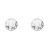 Pendientes redondos oro blanco 18K con greca y circonita