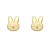 Pendientes conejito oro 18k animal collection con circonitas