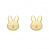 Pendientes conejito oro 18k animal collection con circonitas