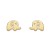 Pendientes elefante oro 18k con circonitas