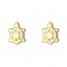 Pendientes tortuga oro 18k con circonitas