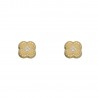 Pendientes trebol oro 18K con circonita