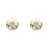 Pendientes redondos oro amarillo 18K con greca y circonita