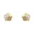 Pendientes flor oro 18K con circonitas