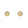 Pendientes redondos oro 18K con circonita