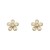 Pendientes flor con circonitas oro 18Ktes