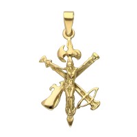 Cruz Cristo de la Legión oro amarillo 18Ktes