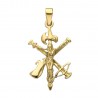 Cruz Cristo de la Legión oro amarillo 18Ktes