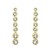 Pendientes riviere plata chapada 1ª Ley con Swarovski blanco