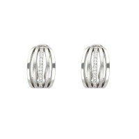 Pendientes plata rodiada 1ªLey matizados con circonitas