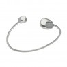 Pulsera rígida abierta plata rodiada 1ªLey con adornos