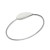 Pulsera rígida plata rodiada 1ªLey con adorno ovalado
