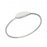 Pulsera rígida plata rodiada 1ªLey con adorno ovalado