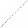 Pulsera semirigida plata 1ªLey eslabón oval y cuadrado