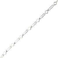 Pulsera semirigida plata 1ªLey oval cuadrado