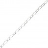 Pulsera semirigida plata 1ªLey eslabón cuadrado y rombo