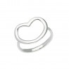 Anillo corazón plata de Ley