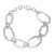 Pulsera plata rodiada de ley eslabones alternos ovalados