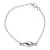 Pulsera rolo plata rodiada de ley con adorno barrilete