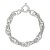 Pulsera plata de Ley anillas reliadas talladas