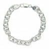 Pulsera eslabones tipo roló plata de Ley