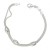 Pulsera plata de Ley doble cadena y bolitas