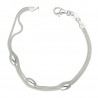 Pulsera plata de Ley doble cadena y bolitas