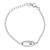 Pulsera plata rodiada 1ªLey con adorno de calabrote