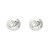 Pendientes plata rodiada 1ªley media bola tallada