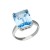 Anillo plata 1ªLey con piedra aguamarina
