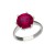 Anillo plata 1ªLey con piedra color rubí