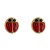 Pendientes mariquita 6mm oro amarillo 18Ktes