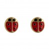 Pendientes mariquita 6mm oro amarillo 18Ktes