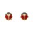 Pendientes mariquita forrados 6mm oro 18Ktes