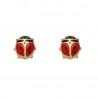 Pendientes mariquita forrados 6mm oro 18Ktes
