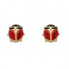 Pendientes mariquita forrados 7mm oro 18Ktes