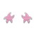 Pendientes estrella plata 1ªLey con esmalte rosa