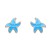 Pendientes estrella plata 1ªLey con esmalte azul