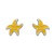 Pendientes estrella plata 1ªLey con esmalte amarillo