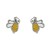 Pendientes abeja plata 1ªLey con esmalte amarillo