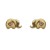 Pendientes elefante oro amarillo 18Ktes con circonita