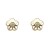 Pendientes flor con circonita oro amarillo 18Ktes