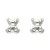 Pendientes ositos plata rodiada 1ªLey