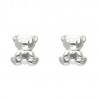 Pendientes ositos plata rodiada 1ªLey