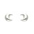 Pendientes lunas plata rodiada 1ªLey