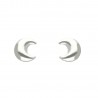 Pendientes lunas plata rodiada 1ªLey