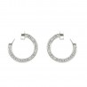 Pendientes plata rodiada diseño clavo con circonitas