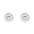 Pendientes plata chatón 6mm con circonita