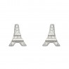 Pendientes plata Torre Eiffel con circonitas